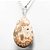 05 Pingente Gota Jaspe Leopardo Montagem Pino Prateado Atacado - Imagem 2
