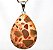 05 Pingente Gota Jaspe Leopardo Montagem Pino Prateado Atacado - Imagem 3