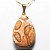 10 Pingente Gota Pedra Jaspe Leopardo Montagem Pino Dourado Atacado - Imagem 1