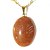 05 Pingente Cabochão Quartzo Tangerina Pedra Natural Pino Dourado Atacado - Imagem 1
