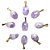 10 Pingente Mini Cabochão Oval Pedra Ametista Chevron Pino Prata 950 Atacado - Imagem 1
