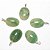 10 Pingente Cabochão Oval Pedra Onix Verde Natural Pino Prata 950 Atacado - Imagem 1