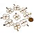 10 Pingente Trevo Pedra Cristal Quartzo Natural Dourado Atacado - Imagem 3