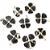 10 Pingente Trevo Pedra Cristal Quartzo Natural Dourado Atacado - Imagem 2