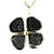 10 Pingente Trevo Pedra Cristal Quartzo Natural Dourado Atacado - Imagem 1