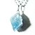 Colar Pedrinha Calcita Azul Bruto Natural Pino Prata 950 - Imagem 1