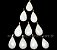 10 Pingente GOTA Pedra Quartzo Leitoso Natural Montagem Flash Dourado ATACADO - Imagem 1