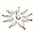 10 Pingente Gota Pedra Cristal Natural Montagem Flash Dourado Atacado - Imagem 2