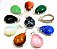 05 Pingente Gota Pedras Mistas Prata 950 Garra - Imagem 1