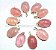 05 Pingente Cabochão Quartzo Rosa Montagem Garra Prata 950 - Imagem 1