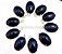 05 Pingente Cabochão Pedra Estrela Montagem Garra Prata 950 - Imagem 2