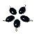 05 Pingente Cabochão Pedra Estrela Montagem Garra Prata 950 - Imagem 3