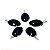 05 Pingente Cabochão Pedra Estrela Montagem Garra Prata 950 - Imagem 4