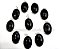 05 Pingente Cabochão Obsidiana Negra Montagem Garra Prata 950 - Imagem 1