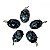05 Pingente Cabochão Obsidiana Flocos De Neve Montagem Garra Prata 950 - Imagem 4