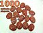 1000 Pingente Cabochão QUARTZO VERMELHO Pedra Natural Pino Banho Prata - Imagem 1