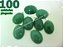 100 Pingente Cabochão QUARTZO VERDE Pedra Natural Castoação Pino Banhado Prata - Imagem 1