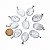 100 Pingente Cabochão CRISTAL Pedra Natural Pino Banhado Prata - Imagem 3