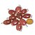 10 Pingente Cabochão Quartzo Vermelho Pedra Natural Castoação Pino Banho Prata - Imagem 3