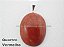 50 Pingente Cabochão QUARTZO VERMELHO Pedra Natural Pino Banho Prata - Imagem 2