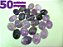 50 Pingente Cabochão AMETISTA Pedra Natural Pino Banho Prata - Imagem 5