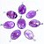 50 Pingente Cabochão AMETISTA Pedra Natural Pino Banho Prata - Imagem 3