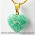05 Pingente Mini Coração AMAZONITA VERDE Pedra Natural Dourado ATACADO - Imagem 1