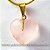 03 Pingente Mini Coração Quartzo Rosa Pedra Natural Dourado ATACADO - Imagem 1