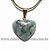 03 Pingente Mini Coração Pedra Esmeralda Natural Pino Dourado ATACADO - Imagem 1