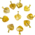 Pingente Mini Coração Citrino Pedra Natural Dourado 112914 - Imagem 1
