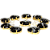 Pingente Coração Obsidiana Flocos de Neve Garra Dourado - Imagem 2