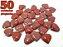 50 Pingente CORAÇÃO QUARTZO VERMELHO Pedra Natural Castoação Banhado Prata. - Imagem 2