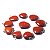 10 Pingente Coração Jaspe Vermelho Natural Montagem Prateado - Imagem 3