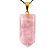 10 Pingente Pontinha Quartzo Rosa Pino e Presilha Dourado Atacado - Imagem 2
