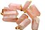 03 Pingente Pontinha Quartzo Rosa Pino e Presilha Dourado Atacado - Imagem 1