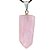 05 Pingente Pontinha Quartzo Rosa Pino e Presilha Prateado Atacado - Imagem 2