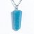 05 Pingente Pontinha Trolita Azul Natural Pino Prata 950 Atacado - Imagem 2