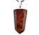 05 Pingente Pontinha Pedra Obsidiana Mahogany Montagem Em Dourado Atacado - Imagem 1