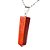 05 Pingente Pontinha Pedra Jaspe Vermelho Presilha Prateado Atacado - Imagem 2