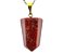 03 Pingente Pontinha Pedra Quartzo Vermelho Montagem Dourado Atacado - Imagem 2