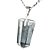 05 Pingente Pontinha Pedra Quartzo Cristal Presilha Pino Prateado Atacado - Imagem 1