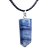 05 Pingente Pontinha Pedra Quartzo Azul Montagem Pino Prata 950 - Imagem 2