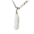 03 Pingente Micro Pontinha Pedra Quartzo Leitoso Pino Prata 950 Atacado - Imagem 2
