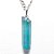 Colar Ponta Cristal Aura Aqua Bruto 25 mm Pino Prata 950 - Imagem 1
