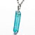 Colar Ponta Cristal Aura Aqua Bruto 25 mm Pino Prata 950 - Imagem 2