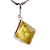 Colar Pirâmide Pedra Citrino Natural Envolto Prata 950 - Imagem 1