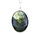 Colar Pedra Labradorita Cabochao Oval Envolto Pino Prata 950 - Imagem 1