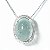 Colar Nlux Topazio Azul Oval Coroa de Prata 950 e Zirconia - Imagem 1
