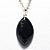 Colar Navete Obsidiana Negra Natural Montagem Pino Prata 950 - Imagem 1