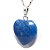 Colar Mini Coração Quartzo Azul 15mm Natural Pino Prata 950 - Imagem 2